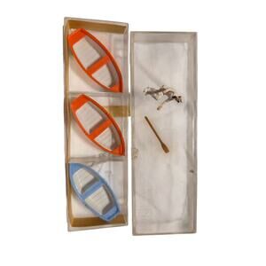 Preiser HO Scale 73 Exklusiv Row Boats Figures Made in Germany Hand Painted